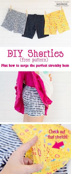 the instructions for how to make an easy diy shorts