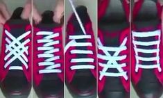 You can master these five unique shoelace styles thanks to a viral video. From vertical laces to a jazzy multi-diamond pattern, the footage by Mr… Lace Shoes Unique, Shoelace Styles