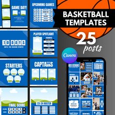 basketball powerpoint templates for 25 posts with pictures and text on the front cover