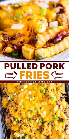 Are you looking for quick and easy football party food ideas? Try this pulled pork fries recipe! It is packed with flavors. It is a great way to use up your leftover pulled pork. Add this recipe to your appetizer menu! Pulled Pork Fries Recipe, Leftover Pulled Pork Ideas, Pulled Pork Ideas, Pulled Pork Fries, Easy Football Party Food, Fries For Dinner, Football Party Food Ideas, Pork Bbq Sauce, Pulled Pork Bbq Sauce