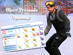 a man is standing in front of a sign that says more premade holidays on it