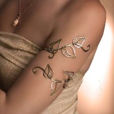 قلادات متدلية, Upper Arm Cuffs, Arm Bracelets Upper, Arm Bracelets, Cuff Jewelry, Arm Cuff, Leaf Jewelry, Fancy Jewelry