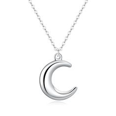 PRICES MAY VARY. Minimalist Design: This silver necklace features a delicate crescent moon pendant, perfect for adding a touch of celestial charm to any outfit. Premium Material: Crafted from high-quality stainless steel, ensuring durability and resistance to tarnishing. Hypoallergenic:nickel-free, cadmium-free, lead-free,this necklace is ideal for those with sensitive skin. Moon Pendant Size:approximate 20mm*18mm (0.79'' * 0.71''). Adjustable Chain Length: 16''+2''. Versatile Style: The minimal Moon Necklaces, Crescent Moon Pendant, Moon Pendant Necklace, Moon Charm, Necklace Dainty, Moon Pendant, Moon Necklace, Dainty Jewelry, Versatile Style