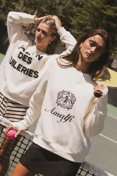 Amalfi Crewneck Relaxed Fit Embroidered Crew Sweatshirt, Cream Embroidered Crew Neck Sweatshirt, Cream Cotton Sweatshirt With Embroidered Logo, Cream Embroidered Relaxed Fit Sweatshirt, Embroidered Relaxed Fit Crew Neck Hoodie, California Sweatshirt, Amalfi Italy, Trim Detail, Knitting Materials