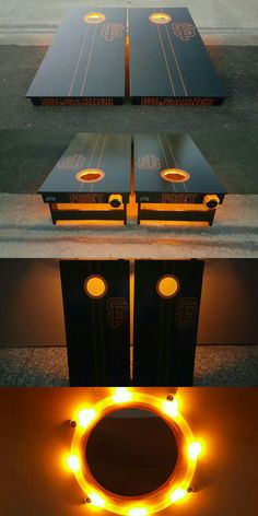 an image of some kind of table with lights on it's sides and in the middle