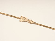 A perfect gift for someone special! This 14K solid gold Cuban Chain Bold Name Bracelet is a wonderful and thoughtful piece of jewelry that will be cherished forever. It is personalized with a name or other word(s) of the recipient's choosing. FEATURES • Material: 14k Solid Gold (Stamped 14K for authenticity) • Color Options: Yellow Gold • Chain Style: Cuban Curb Chain • Chain Width: 3.00 mm • Clasp Type: Lobster Clasp • Available Lengths: 5", 5.5", 6", 6.5", 7", 7.5", 8" For custom lengths feel 14k Gold Nameplate Bracelet For Anniversary, Elegant Customizable Gold Plated Jewelry, Elegant Customizable Gold-plated Jewelry, 14k Gold Name Bracelet For Anniversary, Gift 14k Yellow Gold Bracelet, Yellow Gold Jubilee Bracelet Jewelry For Mother's Day, Gold Nameplate Chain Bracelet With Name, Yellow Gold Adjustable Name Chain Bracelet, Custom Name Yellow Gold Chain Bracelet, Adjustable