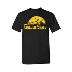 a black t - shirt with the golden state basketball logo