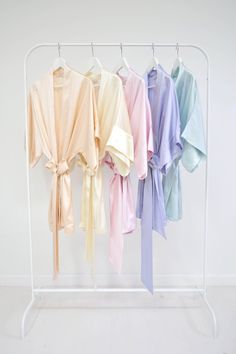 SAMANTHA SILK GETTING READY BRIDAL BRIDESMAIDS ROBE KIMONO IN ROSE PINK - STYLE 300 Bridal Kimono Robe, Pastel Bridesmaids, Pastel Cottage, Silk Bridesmaid Robes, Spring Cottage, Bridesmaids Robes, Bridal Kimono, Sleepy Time, Silk Kimono Robe