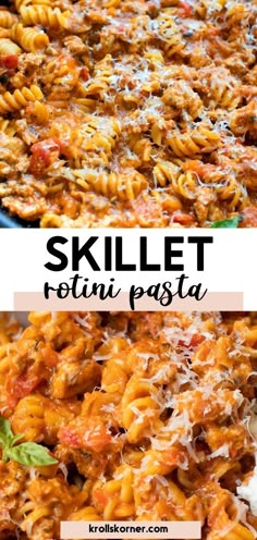 rotini pasta with red sauce in a white bowl Tri Color Rotini Pasta Recipes Dinner, Stovetop Pasta Recipes, Rotini Recipes, Pasta Ground Turkey, Rotini Pasta Recipes, Skillet Lasagna Recipe, Ground Turkey Pasta, Crock Pot Lasagna Recipe, Turkey Pasta