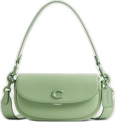 Leather Saddle Bag With Detachable Strap, Leather Handheld Saddle Bag With Detachable Strap, Elegant Green Saddle Bag With Adjustable Strap, Coach Flap Shoulder Bag With Detachable Handle, Coach Leather Saddle Bag With Detachable Strap, Coach Leather Saddle Bag With Adjustable Strap, Coach Saddle Shoulder Bag With Detachable Strap, Luxury Green Saddle Bag With Adjustable Strap, Coach Saddle Bag With Adjustable Top Handle