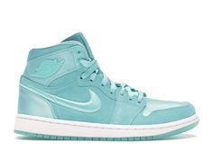 Check out the Jordan 1 Retro High Season of Her Light Aqua (W) available on StockX New Basketball Shoes, Wmns Air Jordan 1, Jordan Model, Air Jordan 1 Retro High, Womens Jordans, Glitter Shoes, Light Aqua, Hot Sneakers, Air Jordan 1 Retro