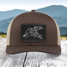 Awesome and stylish personalized trucker hat for every dad! Choose the Trucker Snapback for a timeless and iconic look. Perfect for any occasion, this cap combines style and functionality effortlessly. PRODUCT DETAILS: > Poly/cotton blend > Trucker Mesh > Mid-profile & Pro-Model Crown for a comfortable & stylish fit > Adjustable snapback for a personalized fit > Sublimated Vegan Leather Patch > Printed and shipped from the USA PRODUCTION TIME Since every shirt in my store is custom printed order Outdoor Trucker Hat For Father's Day, Father's Day Trucker Hat For Outdoor, Father's Day Outdoor Trucker Hat, Father's Day Trucker Baseball Cap With Curved Brim, Father's Day Trucker Hat In Baseball Cap Style, Father's Day Trucker Hat Baseball Cap, Personalized Trucker Hat For Outdoor, Father's Day Outdoor Trucker Hat With Curved Bill, Adjustable Trucker Hat With Curved Brim For Father's Day