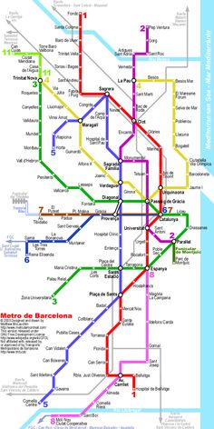 the metro map is shown with many different colors and lines, including red, yellow, blue