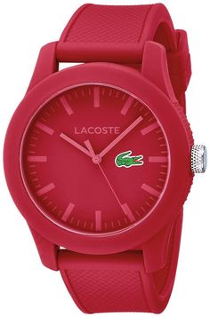 New New Lacoste Original 2010764 Unisex 12.12 Red Resin Watch 43mm Color: Green Plastic/Resin Case / Green Dial / Green Silicone Strap Date: No Movement: Quartz Crystal/Glass: Scratch Resistant Mineral Case Material: Resin Strap: Silicone Clasp Type: Strap Buckle Water Resistance: 3 ATM / 30 MT / 100 FEET Case Diameter: 43 mm Case Thickness: 12 mm Special Features: Collection 12.12 Pictures sell! Auctiva offers Free Image Hosting and Editing. The complete eBay Selling Solution. Track Page Views Casual Red Chronograph Watch, Red Casual Chronograph Watch, Casual Red Analog Watch, Red Sports Watch With Analog Display, Red Watch, Cute Watches, Lacoste Women, Stylish Watches, Watches Women Fashion