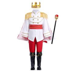 PRICES MAY VARY. ☘☘【Prince Charming Costume Boys】Toddler kids boys fairy tale storybook royal prince charming costume for Halloween easter carnival costume dress up, Boys Royal Prince Deluxe Costume Accessory include crown headband, long sleeve jacket, pants, belt, cape, truncheon, shoe covers, rose accessories sets. Toddler baby boys kids fairy tale prince charming costume king dress up Halloween cosplay outfits is the perfect choice to let your child experience the fun and magic of cartoon pri Royal Prince Outfit, Prince Outfit, Prince Charming Costume, Prince Costume, Royal Prince, Toddler Kids, Prince Charming, Costume Halloween, Prince