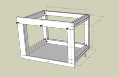 the plans for an end table are shown