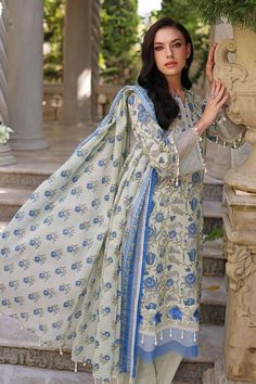 Gul Ahmed CL-32113 Summer Lawn Original brand suit fabric and photography lite diffrance in actual print. Gul Ahmed, Asian Designers, Summer Lawn, Unstitched Suits, Lawn Shirts, Suit Fabric, Asian Outfits, Pakistani Outfits, Salwar Kameez