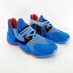 Okc Thunder Basketball, Thunder Basketball, Okc Thunder, Shoes Blue, Blue Shoes, Basketball Shoes, Blue Man, Athletic Shoes, Men's Shoes