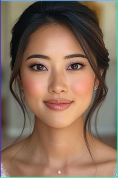 We have you covered on beautiful bridesmaid makeup ideas and inspiration. Makeup Ideas For Asian Women, Bridal Makeup Looks Natural, Simple Light Wedding Makeup, Natural Wedding Makeup Round Face, Natural Makeup For Bridesmaids, Simple Engagement Makeup Look, Korean Wedding Makeup Look, Asian Bridesmaid Makeup, Neutral Wedding Makeup Brown Eyes