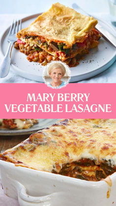 Mary Berry Vegetable Lasagne Vegetable Lasagne Recipes, Lasagne Sheets Recipes, Mary Berry Recipes Dinners, Vegetarian Lasagne Recipes, Veg Lasagna Recipe, Marry Berry Recipes, Mary Berry Recipes, Autoimmune Diet Recipes, British Baking Show Recipes