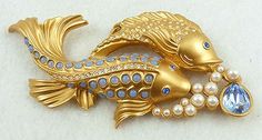 Gold Koi Fish, Gold Koi, Fish Brooch, Ocean Jewelry, Gold Jewelry Simple, Avon Jewelry, Jewelry Armoire, Elizabeth Taylor