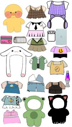 the paper doll is made to look like clothes