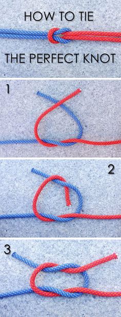 an ipad screen showing how to do the perfect knot with pictures and text on it