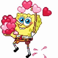 an image of a cartoon character with hearts