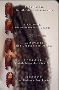 Roblox Box Braids Codes, Roblox Bonnet Code, Red Hair Codes For Berry Ave, Roblox Afro Hair Codes