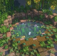 Minecraft Fairy Village, Construction Minecraft, Minecraft Garden, Mc Builds, Rumah Minecraft Sederhana, Minecraft House Plans, Bangunan Minecraft