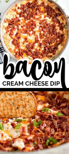 bacon cream cheese dip is an easy appetizer recipe