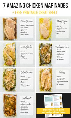 the instructions for how to make chicken marinades