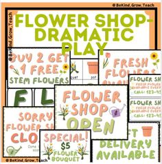 the flower shop dramatic play poster