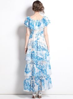 Pattern: colorTechnology: printingType: cake skirtType: high waistPlacket: pulloverColor: blueSizes: S,M,L,XL,XXL White Lace Dress Short, Long Sleeve Backless Dress, Boho Floral Maxi Dress, White Lace Shorts, Cake Skirt, Mesh Maxi Dress, Short Lace Dress, Women Long Sleeve Dress, Maxi Dress Cotton