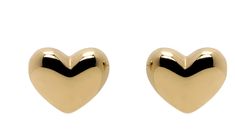 Add a touch of romance with our Gold Heart Earrings. Featuring a bold, three-dimensional heart design, these earrings make a sweet and stylish statement. Perfect for both casual and dressy occasions, they pair effortlessly with any outfit for a playful, charming look. Shop more Earrings Available in Silver Gold Surgical steel post Hypoallergenic Waterproof Lightweight Scratch resistant 14k gold plated Chic Heart Charm Earrings For Valentine's Day, Chic Earrings For Anniversary On Valentine's Day, Chic Earrings With Heart Charm As Gift, Chic Heart Earrings For Gift, Chic Heart Charm Earrings Gift, Chic Double Heart Earrings For Valentine's Day, Chic Double Heart Earrings As Gift, Chic Double Heart Earrings For Gift, White Jumpsuit Dress