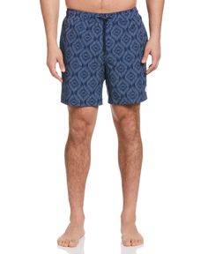 Featuring a lively geometric print, these Cubavera men’s swim shorts will add some eye-catching flair to your next cannonball. Not just for the water, the swimming trunks wick away moisture and help to guard against damaging UV rays to help keep you comfortable and dry while you’re playing some beach volleyball or strolling along the sand. The swimming shorts are crafted from a durable plain weave fabric that stands up well to season after season of regular wear, with added stretch for a flexibl Printed Cotton Swim Trunks For Vacation, Printed Swim Trunks For Pool, Beachwear Printed Short Swim Trunks, Printed Short Length Swim Trunks For Poolside, Printed Short Swim Trunks For Poolside, Printed Swim Trunks For Poolside, Cotton Summer Swim Trunks, Long Suit Jacket, Guayabera Shirt