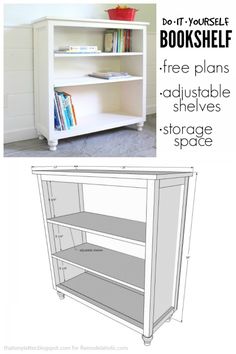 the plans for this bookcase are easy to build and can be used in any room