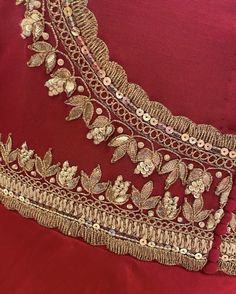 Gotta Patti Work, Embroidery Borders, Gota Patti Work, Zardosi Embroidery, Dress Designing, Bridal Jewels, Blouse Designer, Zardozi Embroidery, Gotta Work