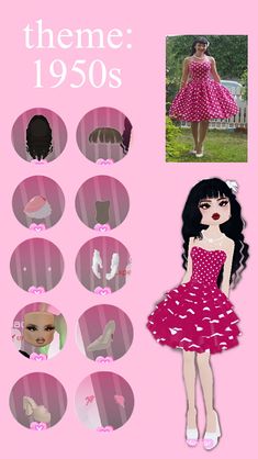 1950s Outfit Ideas, 1950 Outfits, Decades Outfits, 1950’s Dress, 1950s Girl, 1950 Dress, Fashion Dress Up Games, 1950s Outfits