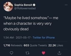 tweets about the movie'maybe he lived somehow '