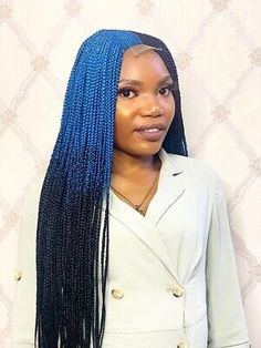 Braided Wig. Box Braids, Two-tone Wig. 30inches Long. | eBay Knotless Braided Wig, Real Wigs, Face Structure, Wig Making, Braids Wig, Full Lace Wig, Lace Wig