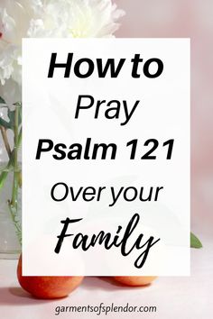 a vase with flowers in it and the words how to pray psalm 12 1 over your family