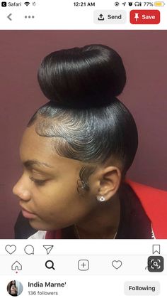 Cute Weave Hairstyles, Cute Bun Hairstyles, Long Weave Hairstyles, Knot Ponytail, Edges Hair, Shoulder Hair, High Bun, Hair Ponytail Styles, Hair Laid