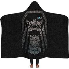 Design Features: Viking Hooded Blanket is perfect for fans of Viking mythology. Product material: Made of double-layer thickened woolen fleece blanket, with 3D digital printing on the back and front, fashionable and beautiful, no fading, no cracking, and not easy to peel off. Suitable choice for daily life, leisure, sports. Suitable for various parties and places, can give your lover a little surprise on Halloween, Christmas and various festivals. If in doubt, please choose a size up or down, pl Blanket Cape, Blankets For Winter, Blanket Poncho, Hoodie Cozy, Plaid Blanket Scarf, Lightweight Blanket, Plaid Blanket, Wearable Blanket, Hooded Blanket