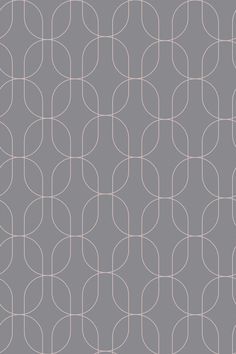 a gray and white wallpaper with an abstract design in the shape of circles on it