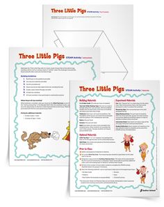 three little pigs worksheet with instructions