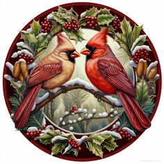 Winter Sign, Cardinal Sign, DCO-00423, Sign For Wreath, 10 Round Metal Sign - DecoExchange® Round Christmas Pictures, Cardinal Birds Art, Winter Gnomes, Christmas Critters, Small Easel, Watercolor Clouds, Wreath Signs, Easter Sign, Winter Signs