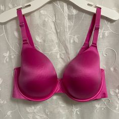 Sweet Treasures Bra. Adjustable Straps, Solid Pink. New Without Tags. Size 42c. 78% Nylon 22% Spandex Comes From Smoke And Pet Free Home. Ships Usps Spring Full Coverage Padded Bra, Stretch Pink Padded Bra, Pink Fitted Full Coverage Bra, Summer Full Coverage Pink Bra, Pink Full Coverage Summer Bra, Pink Bralette, Cotton Bras, Full Coverage Bra, Pretty Lingerie