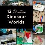 the collage shows different types of dinosaurs and other things that are in their habitat