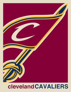 the cleveland cavallers logo on a maroon background